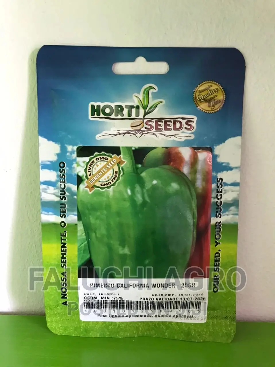 Green Bell Pepper Seeds ( California Wonder 20g)