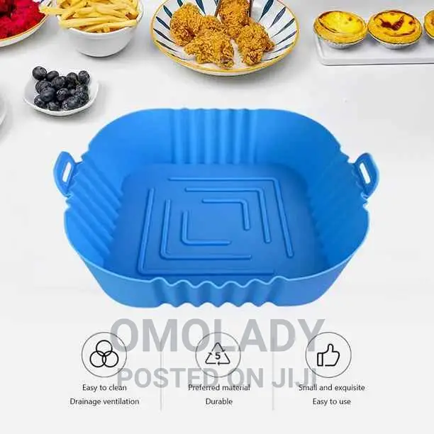 Silicone Air Fryer Pot - Blue