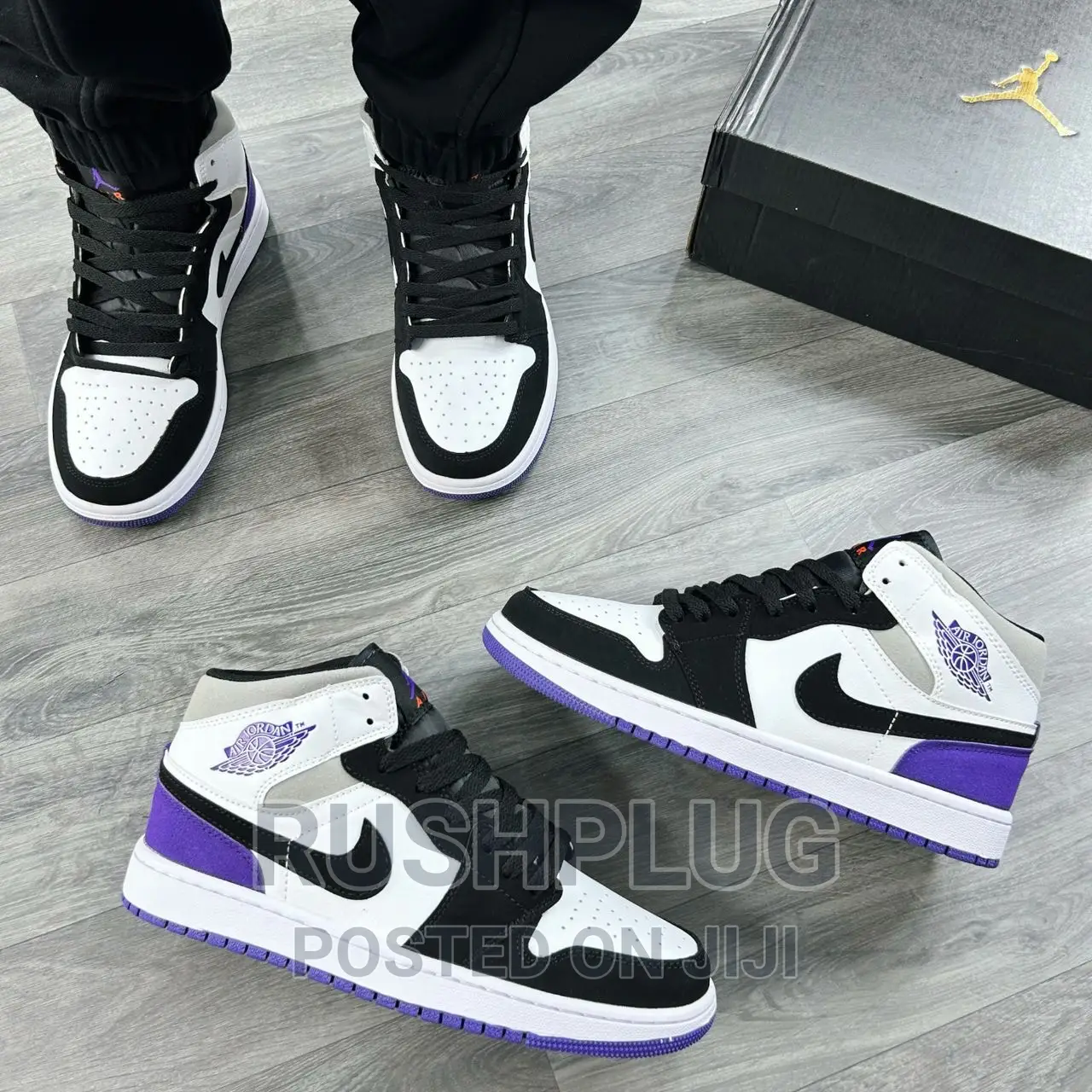 Dope Nike Air Jordan 1 Mid Se “Purple White”Sneakers