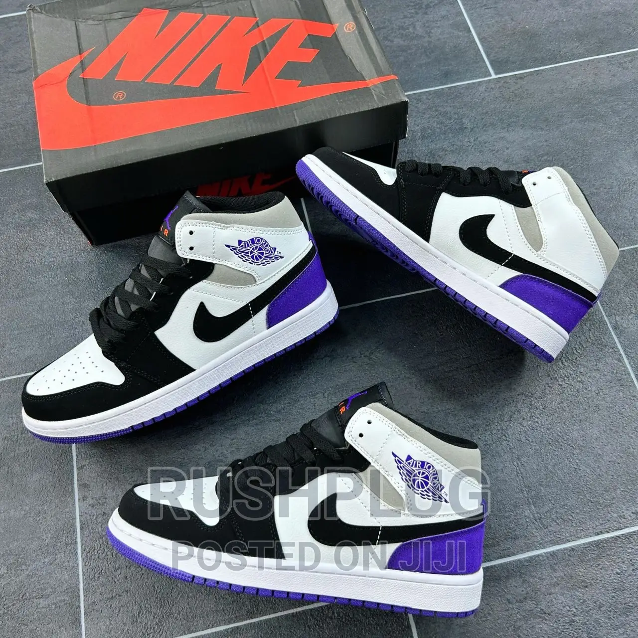 Dope Nike Air Jordan 1 Mid Se “Purple White”Sneakers