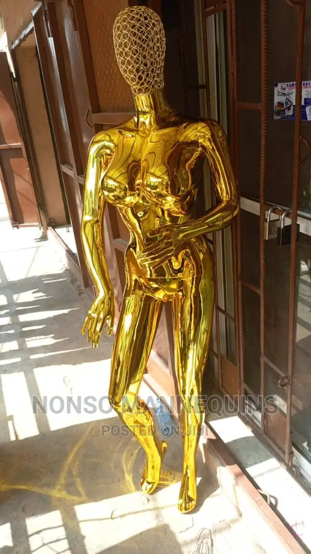 Busty Chrome Gold Female Dummy Display