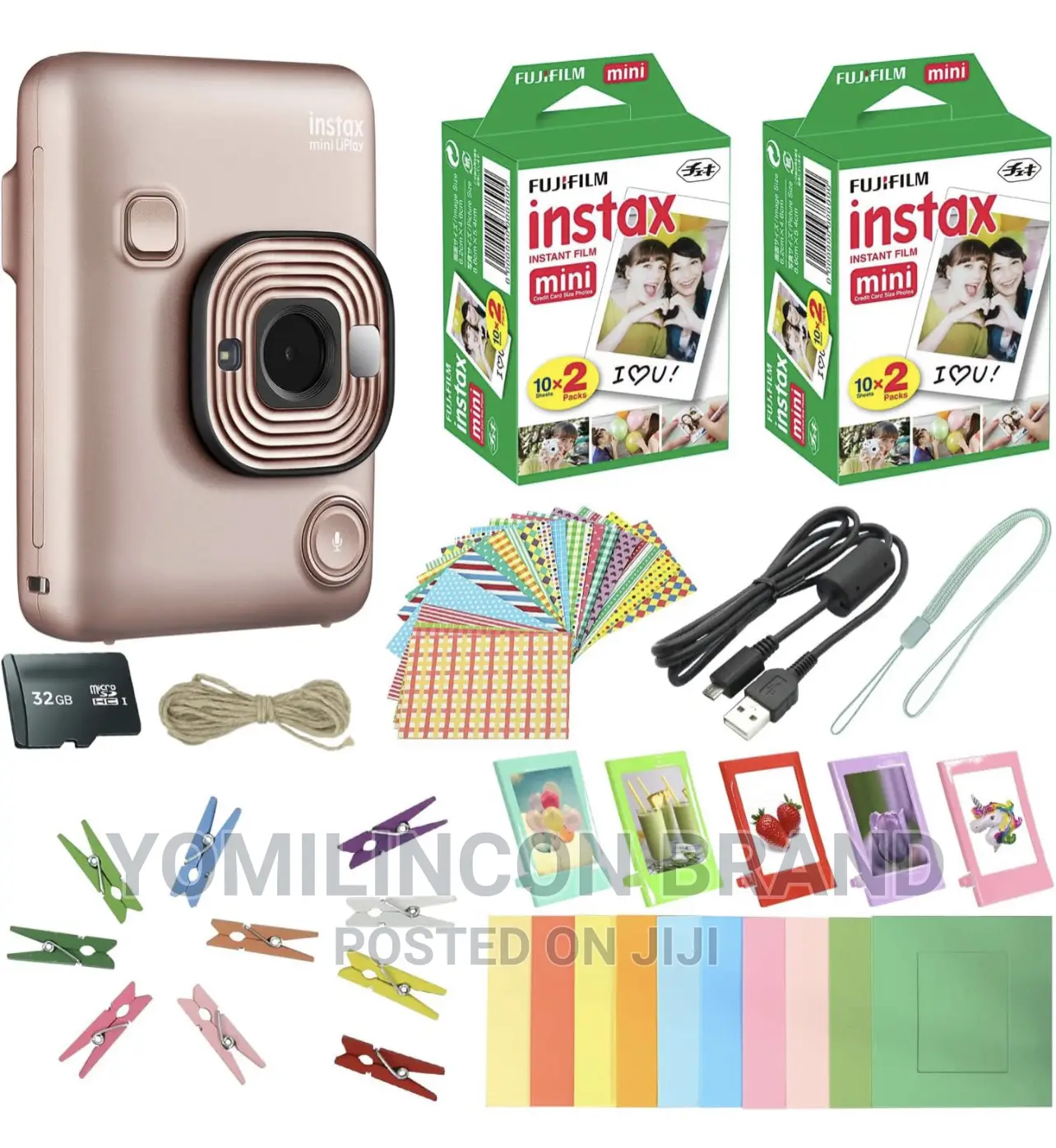 Fujifilm Instax Mini Liplay Hybrid Instant Camera Blush Gold
