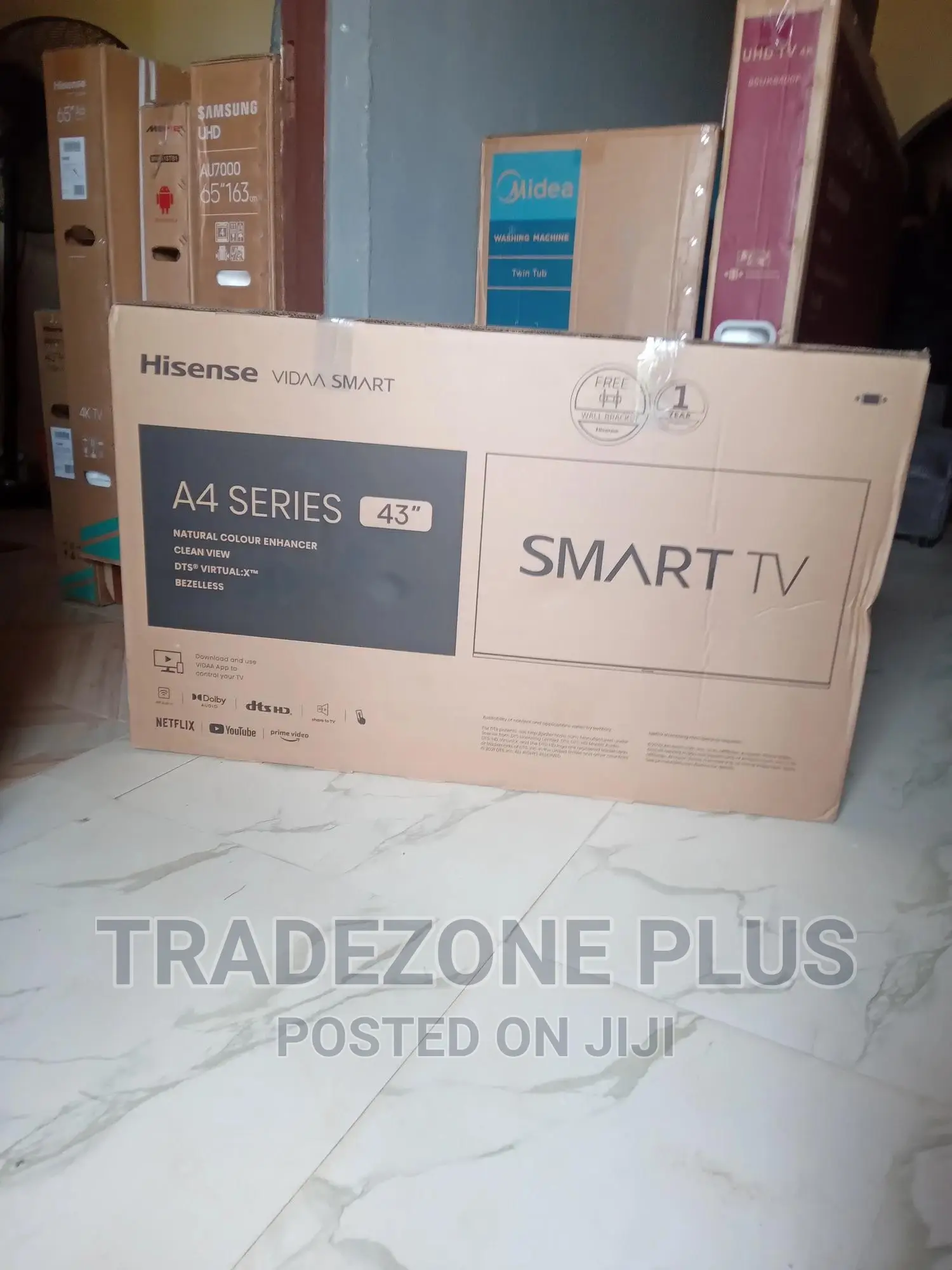 Brand New 43 Inch Smart Uhd Tv+Youtube+Bluetooth
