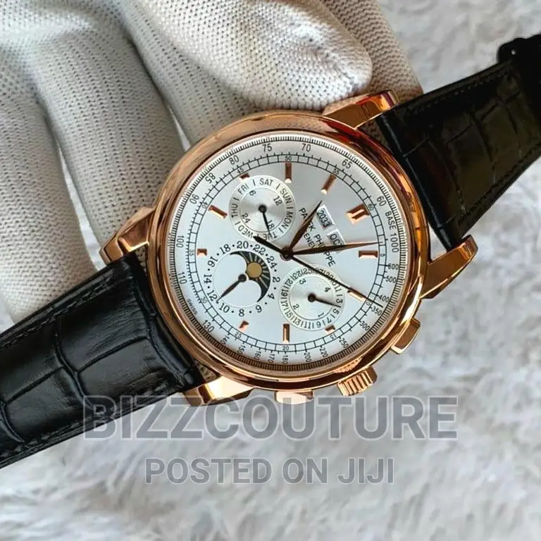 Original PATEK PHILIPPE Black Leather Available in Store