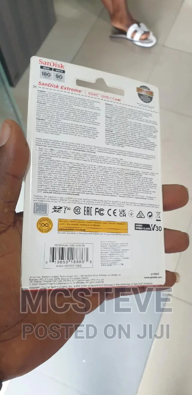 Sandisk Extreme Pro 128gb SDXC Uhc-I Memory Card
