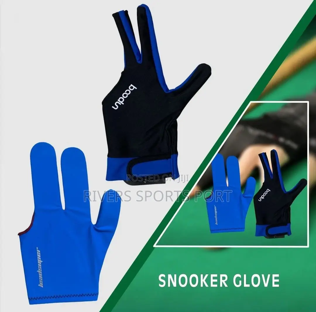 Professional Spandex Snooker Billiard Glove Black, Blue, Red