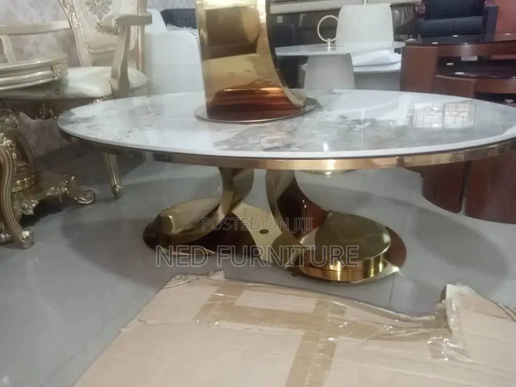 Marble Top Center Table With Side Stools