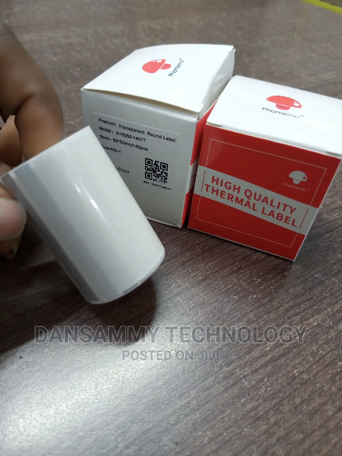 50*50mm Transparent Round Shape Label Sticker