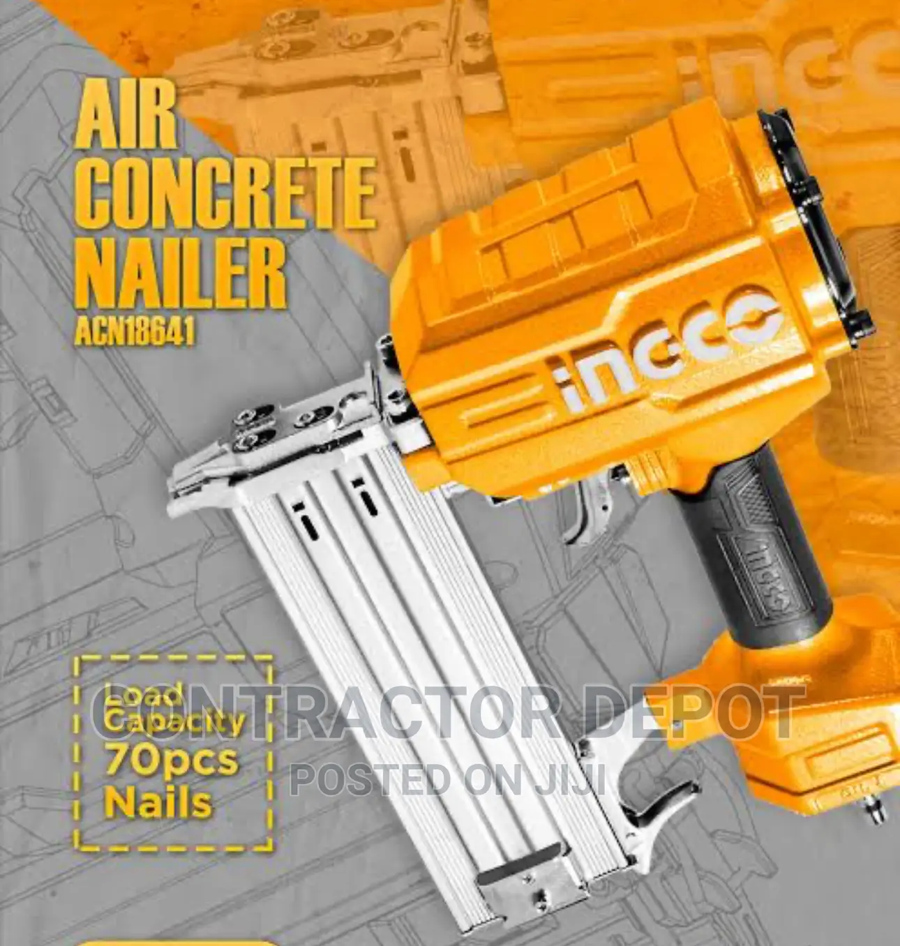 INGCO Industrial 18-64mm Air Concrete Nailer HIGH QUALITY