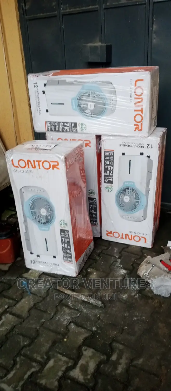 Lontor Ac/Dc Water Cooling Rechargeable Fan 12",With Remote.