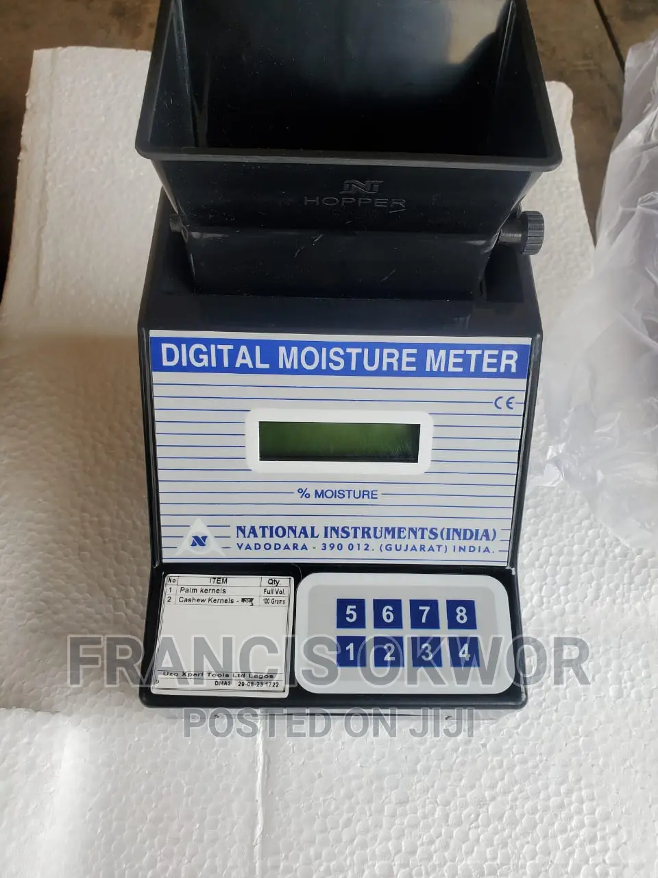 Digital Moisture for Palm Kernel