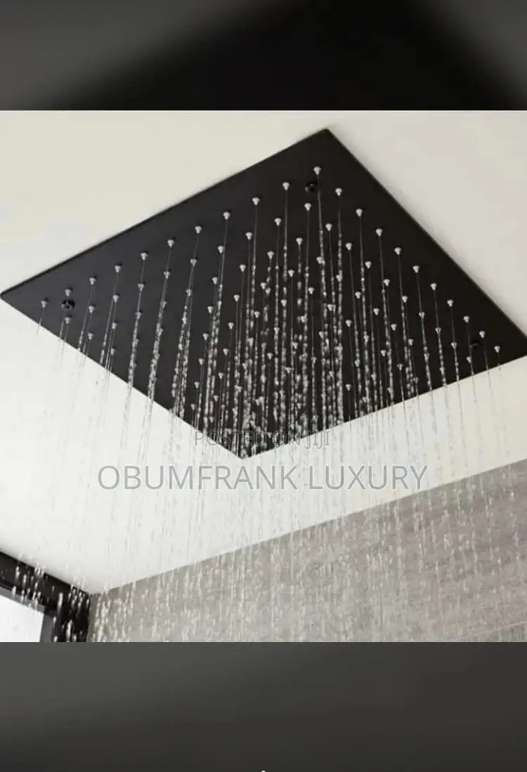 Black 40cm Shower Rose