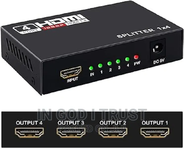 HDMI Splitter 1x4 4kx2k UHD 1080P 3D 1 In 4