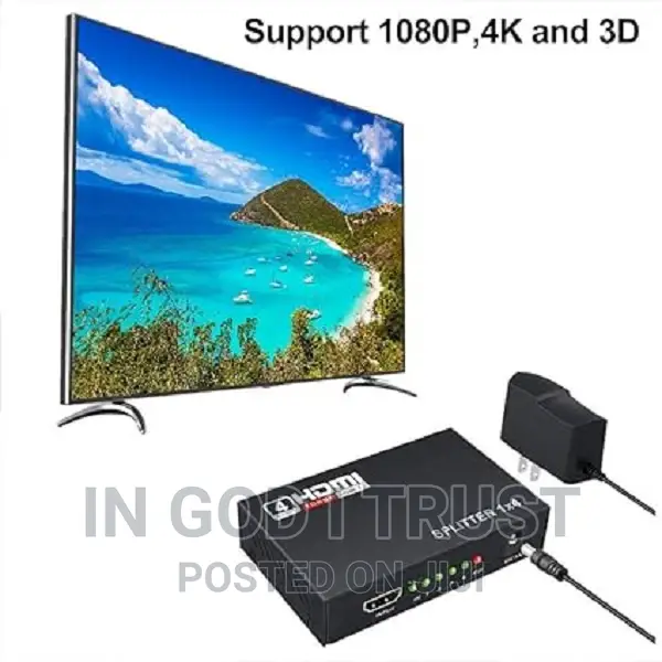 HDMI Splitter 1x4 4kx2k UHD 1080P 3D 1 In 4