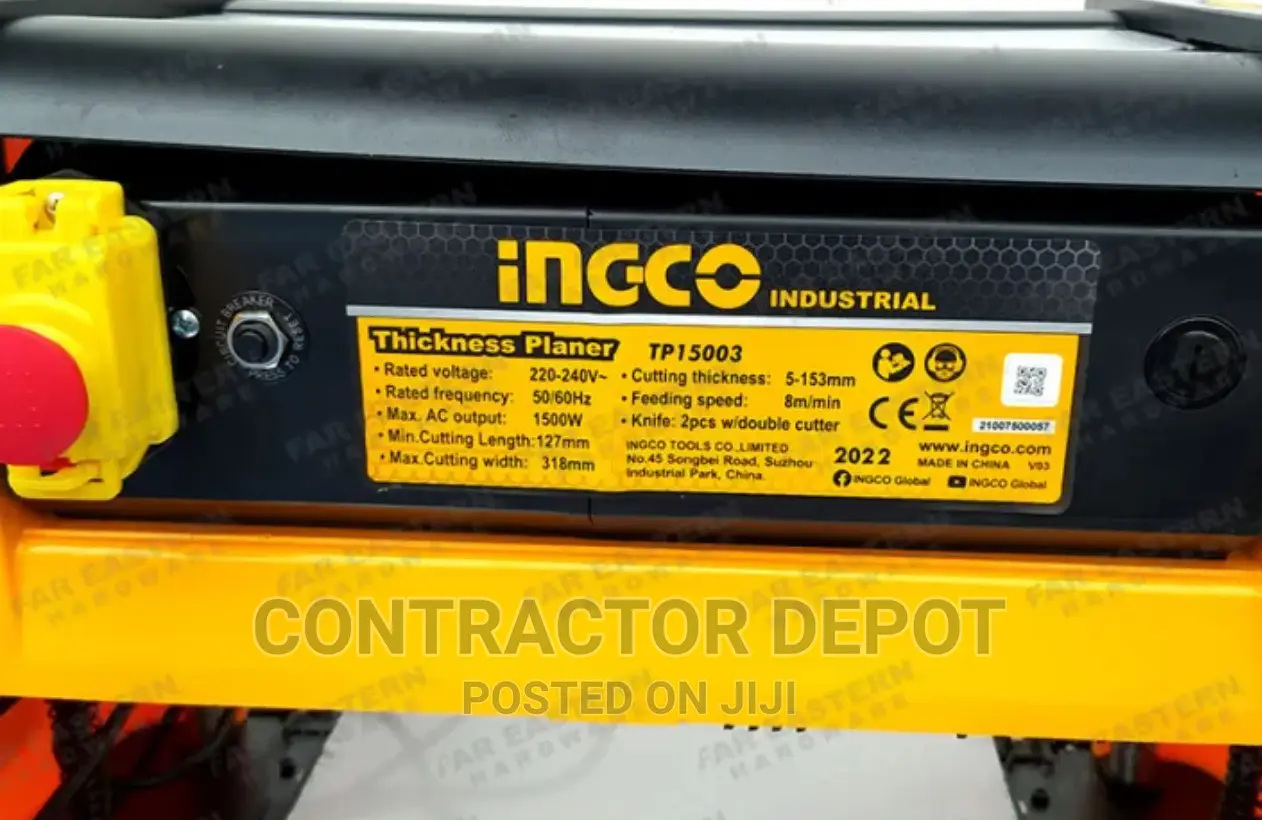 Ingco Thickness Planer 1500W Tp15003 Inptcd High Quality