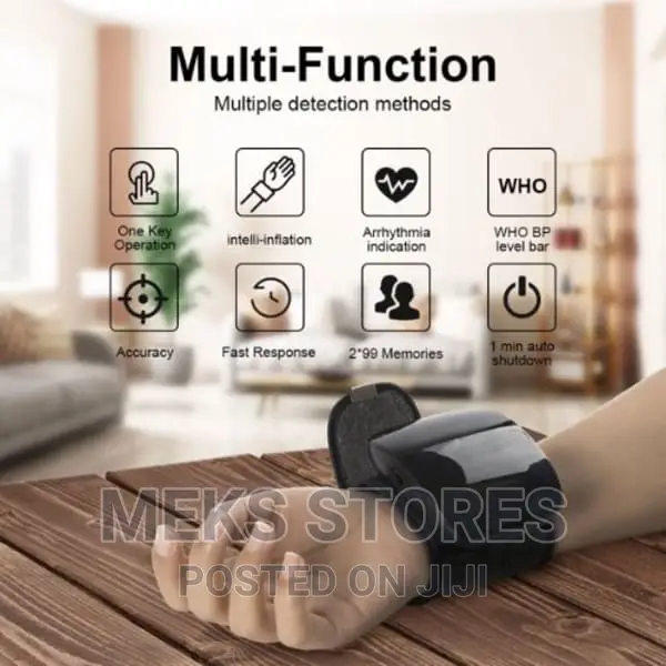 Rechargeable Wrist Blood Pressure Monitor Sphygmomanometer