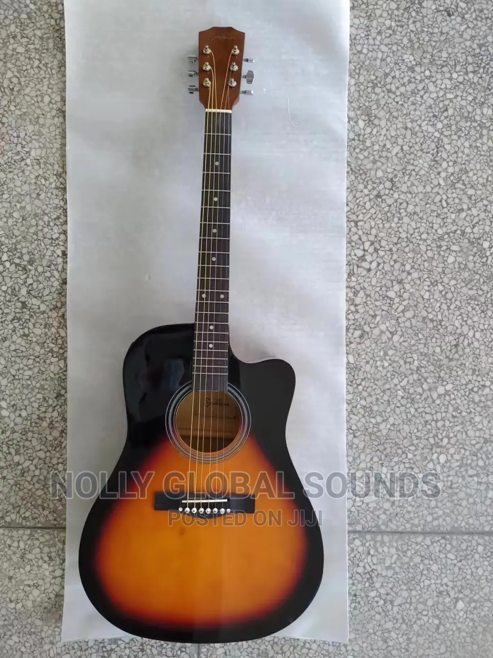 SOUNDLAB 41 Inches Acoustic Box Guitar With Bag and Satrap