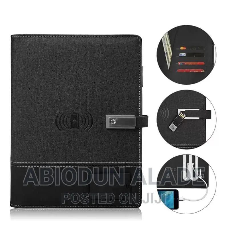 Conference Folder Power Bank Notepad With Usb Flash Drive