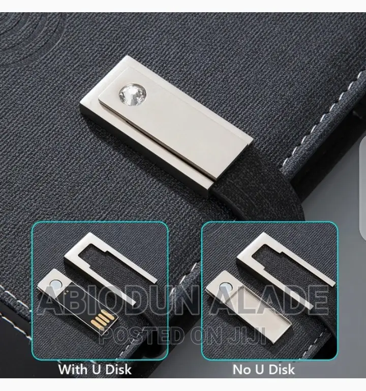 Conference Folder Power Bank Notepad With Usb Flash Drive