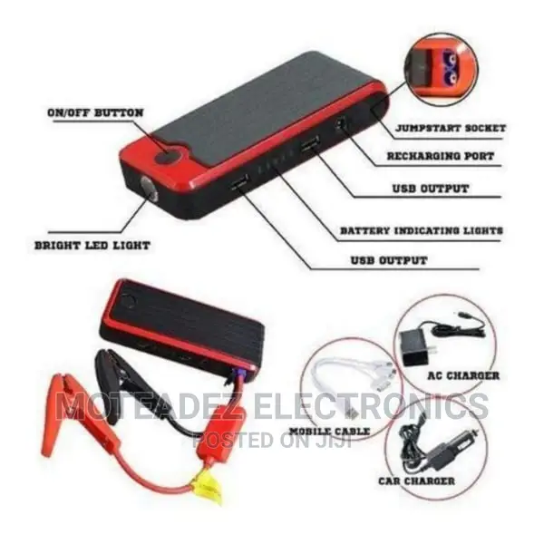 High Power 119800mah Emergency Jump Starter/Tyre Inflator/Power Bank