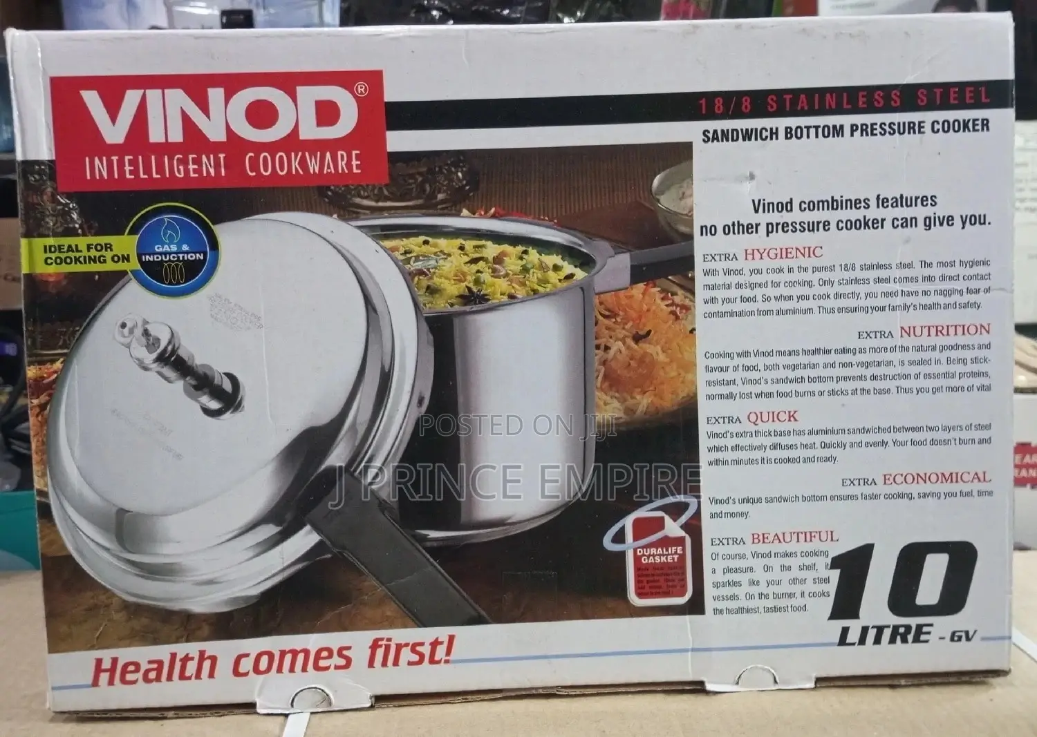 Vinod Pressure Cooker Stainless Steel – Outer Lid - 10 Liter