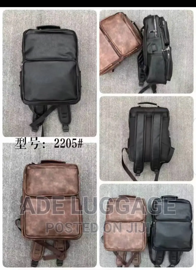 Quality Laptop Leather Backpack Luggag