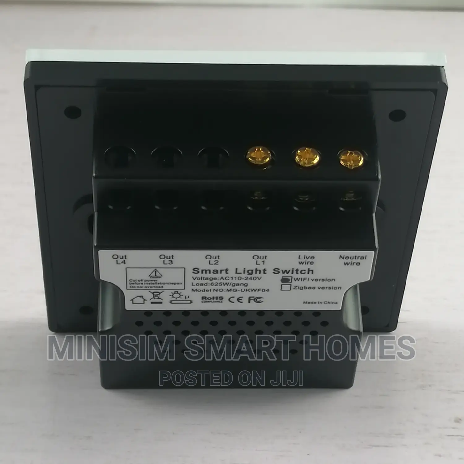 1 Gang Smart Wi-fi Switch - Luxury Crystal Glass Panel