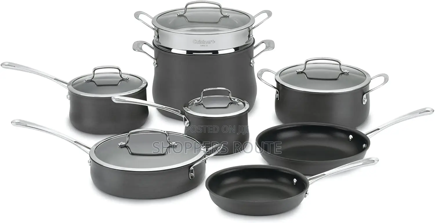 Cuisinart 13-Piece Hard Anodized Contour-Stainless-Steel Set