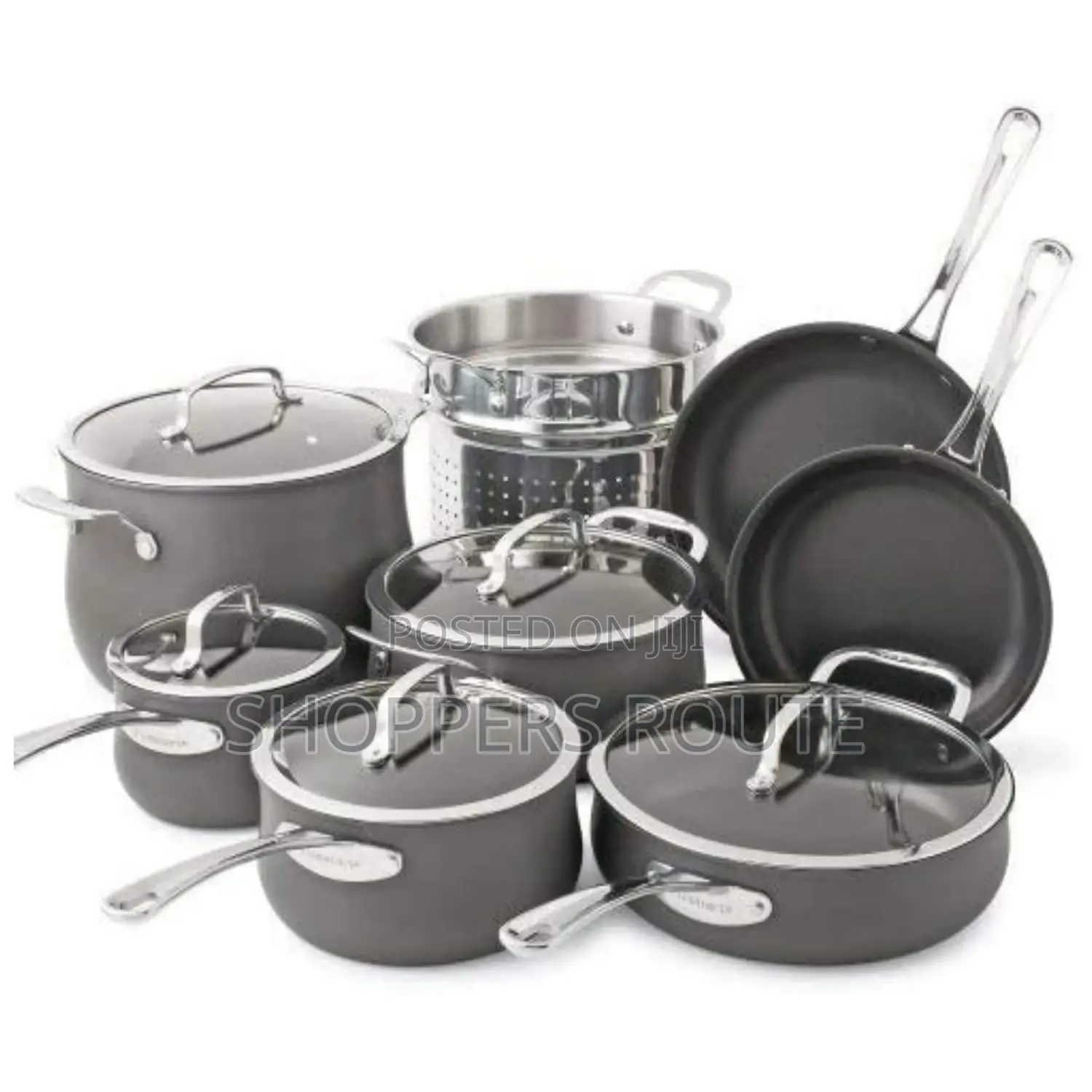 Cuisinart 13-Piece Hard Anodized Contour-Stainless-Steel Set