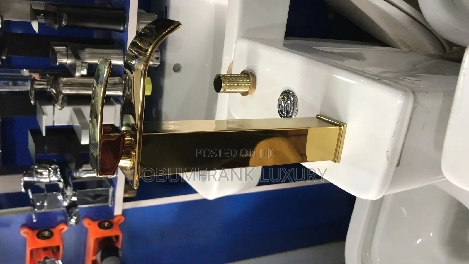 Gold Long Basin Mixer
