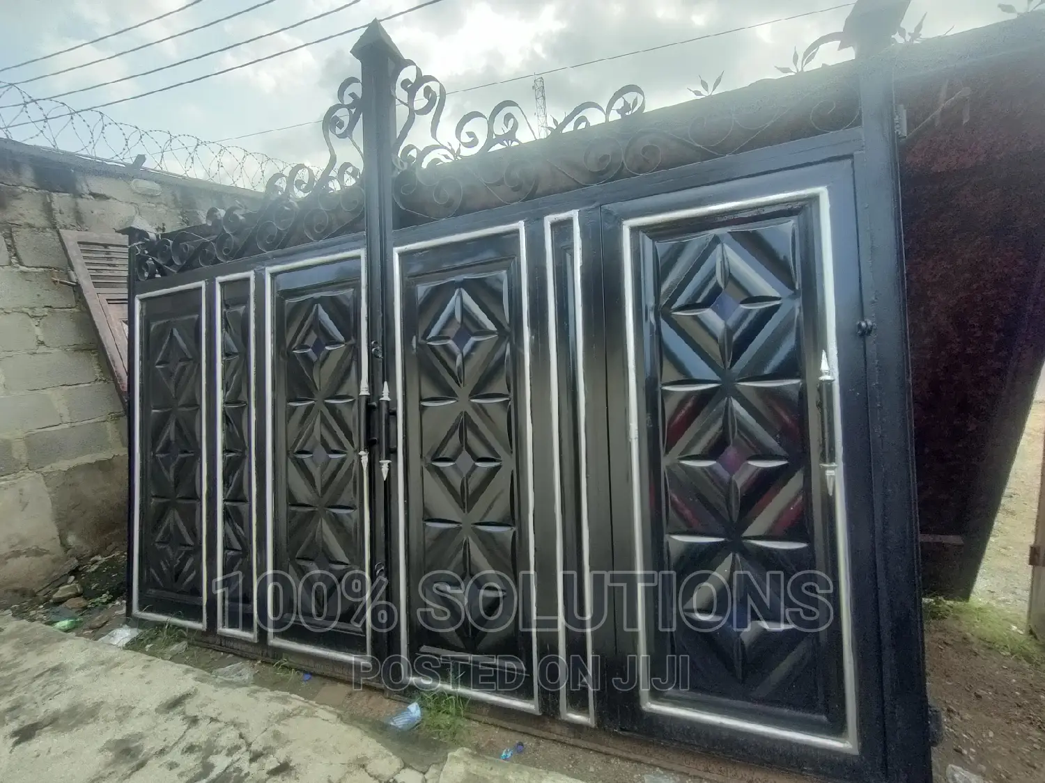 12ft by 8ft Black Channel Gate for Sale