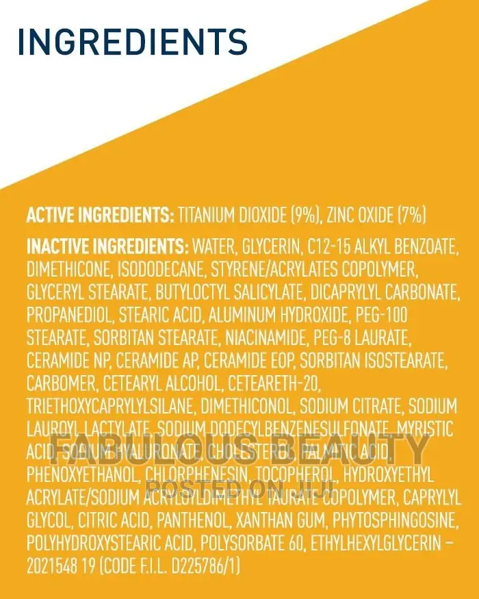 Cerave 100% Mineral Sunscreen SPF 50