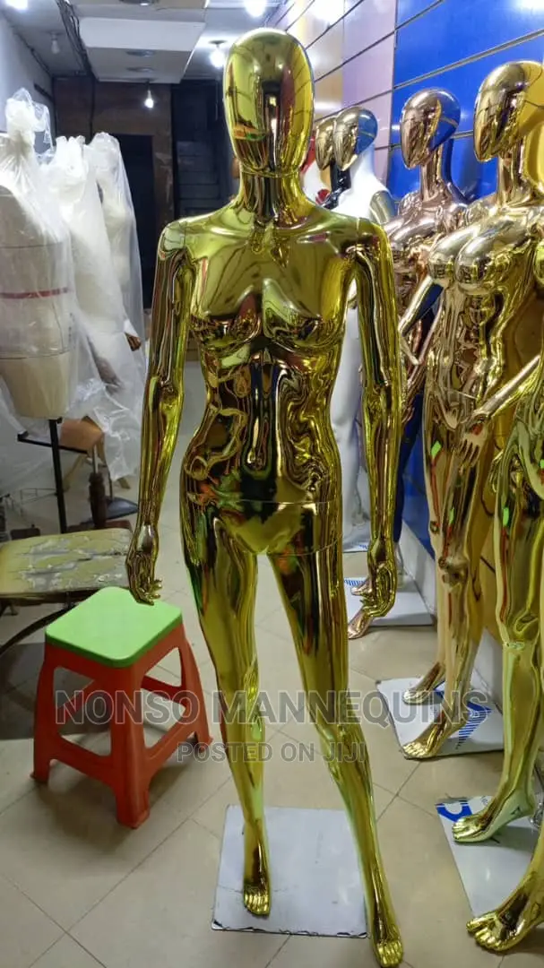 High Quality Gold Chrome Acrylic Female Size 8 Dummy
