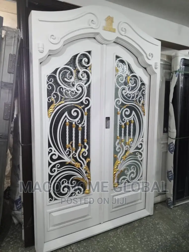 5ft by 7ft Amord Iron Door White