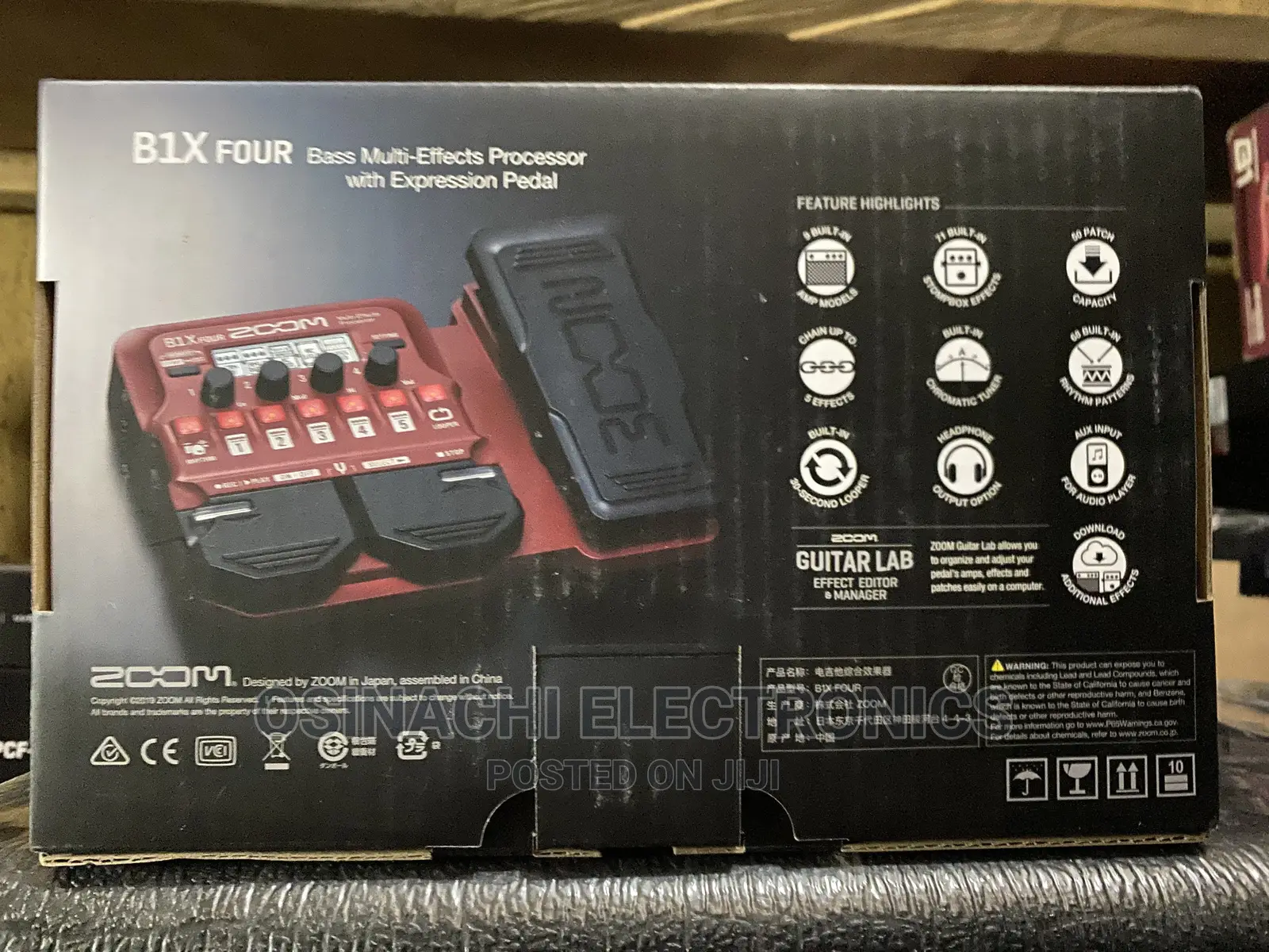 Zoom Bass Guitar Effect B1x Four