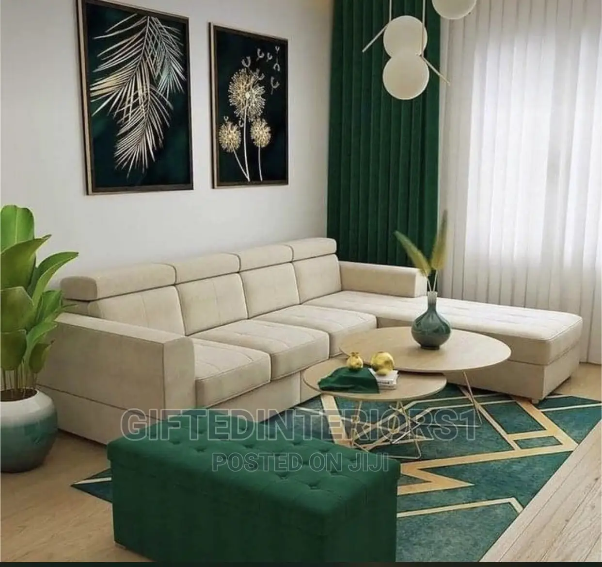 5 Seaters Sectional Sofa With Bench Ottoman