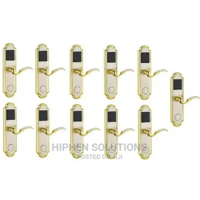 Door Lock With RFID Card Access Control - Golden Edge - 11 Sets
