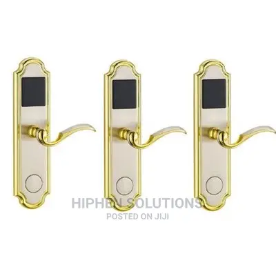 Door Lock With RFID Card Access Control - Golden Edge - 3 Sets