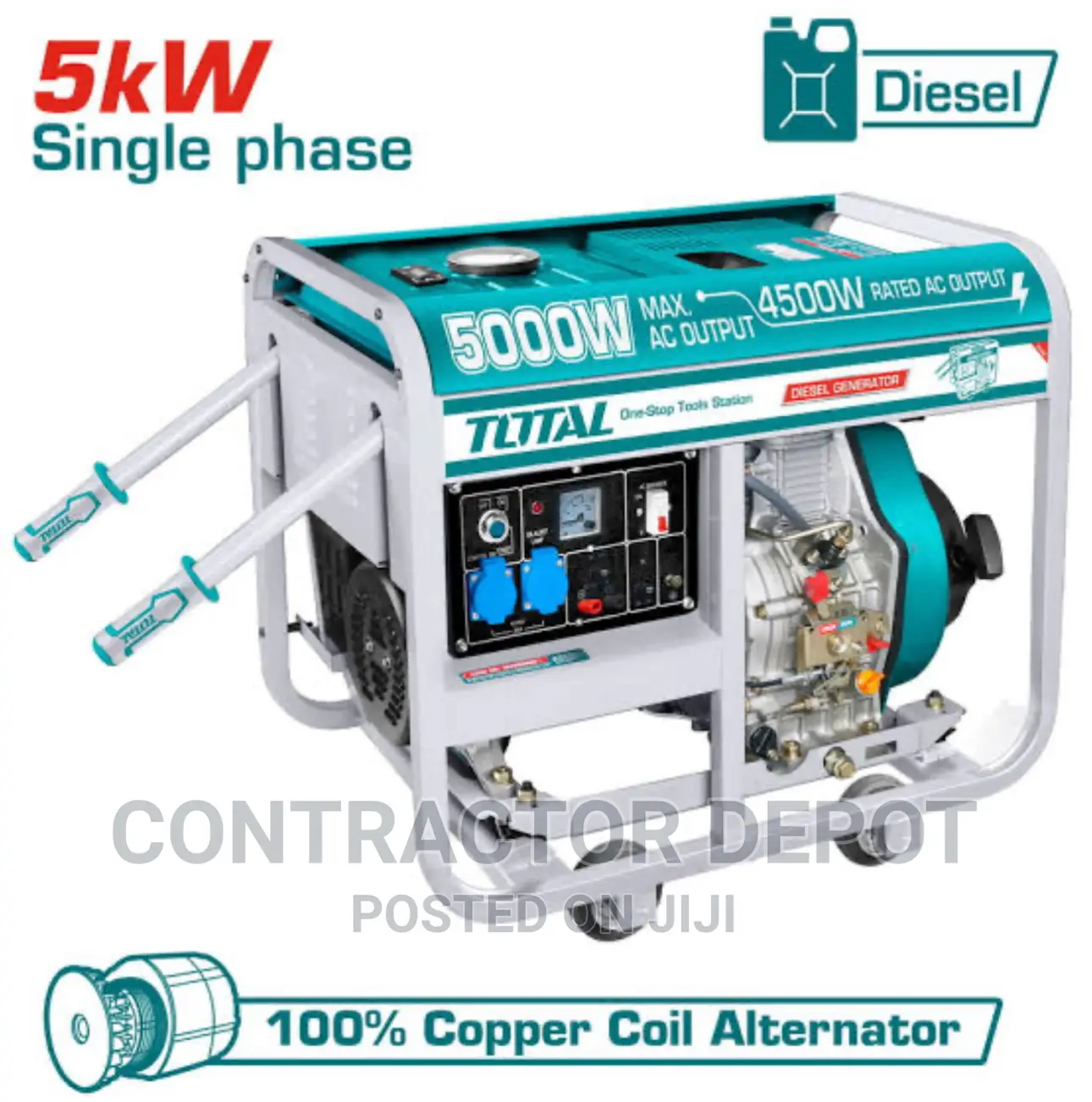 Total DIESEL Generator 5000W (Tp450001)