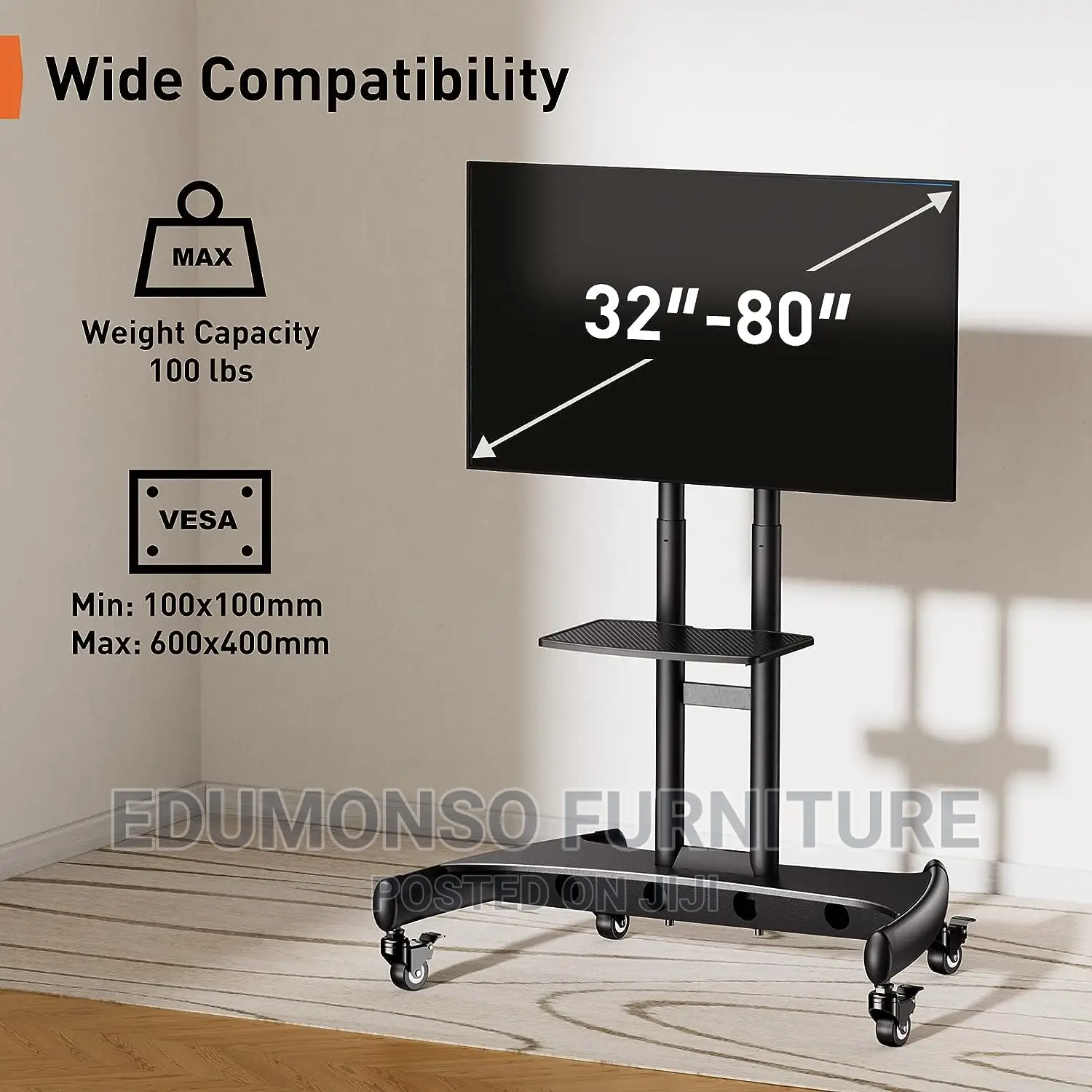 TV Stand for 32-85 Inch Screens Up to 200lbs,