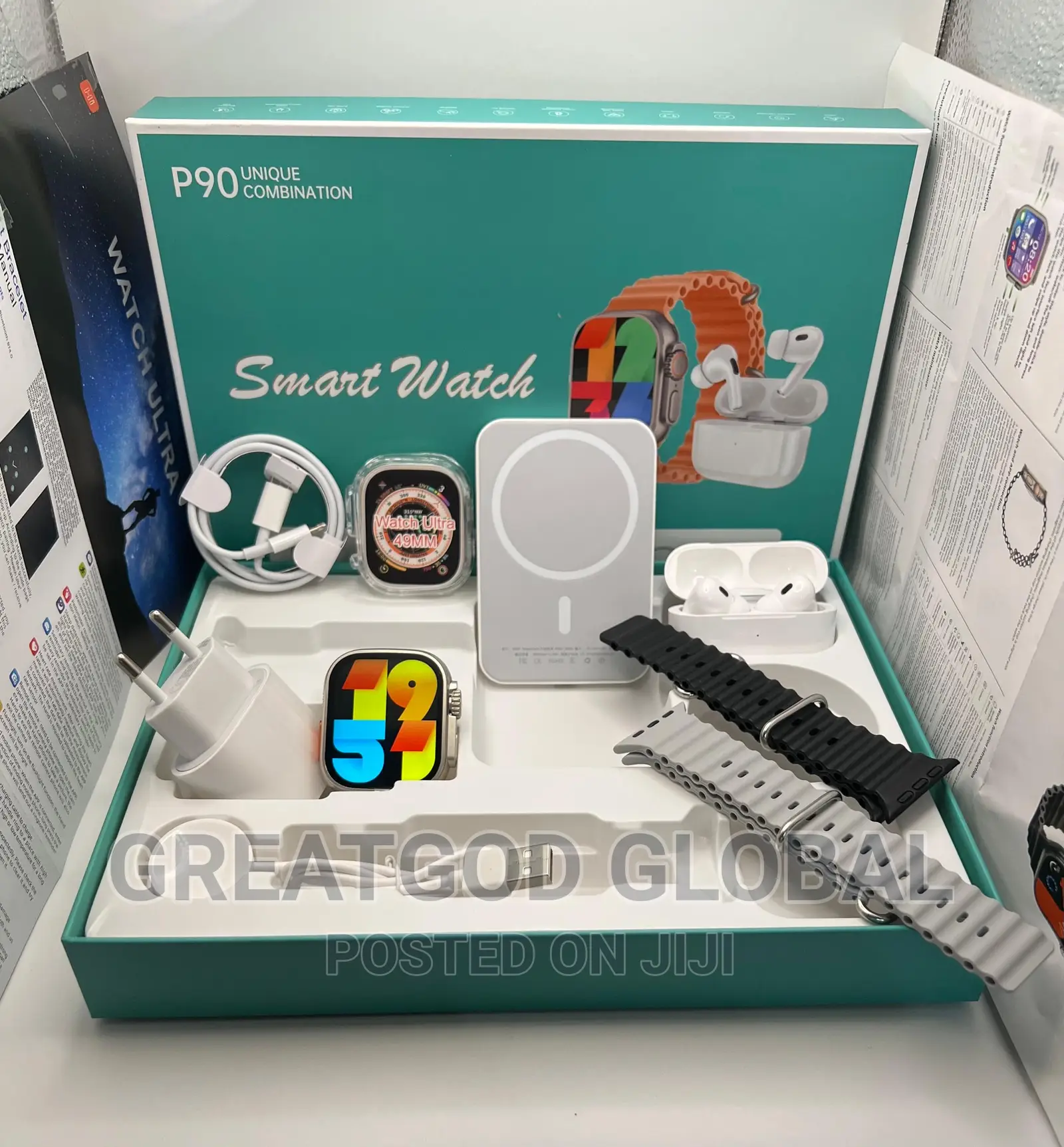 6 in 1 P90 Unique Combinations, Ultra 8 Smartwatch