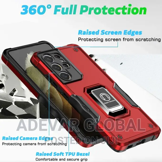 Galaxy S21 Ultra 5G Case Pouch Metal Ring Magnetic Kickstand