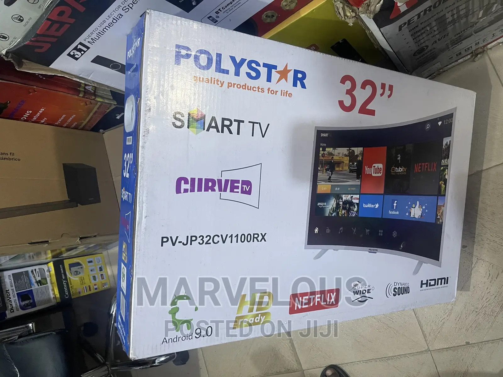 Polystar 32inch Smart Curved TV With 2years Warranty
