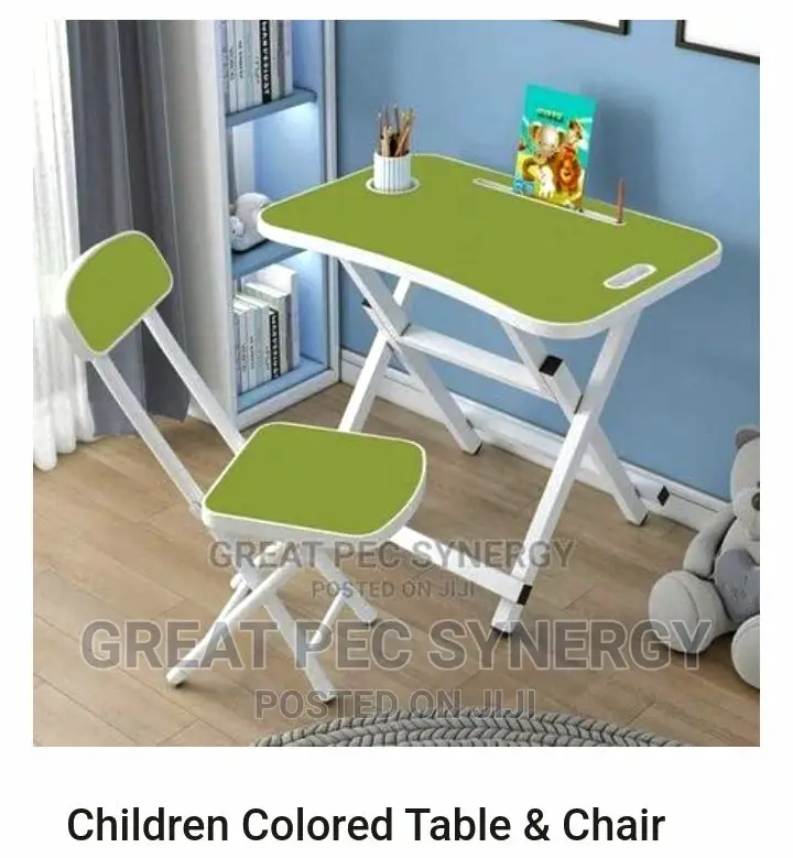 Children Coloured Table and Chair.