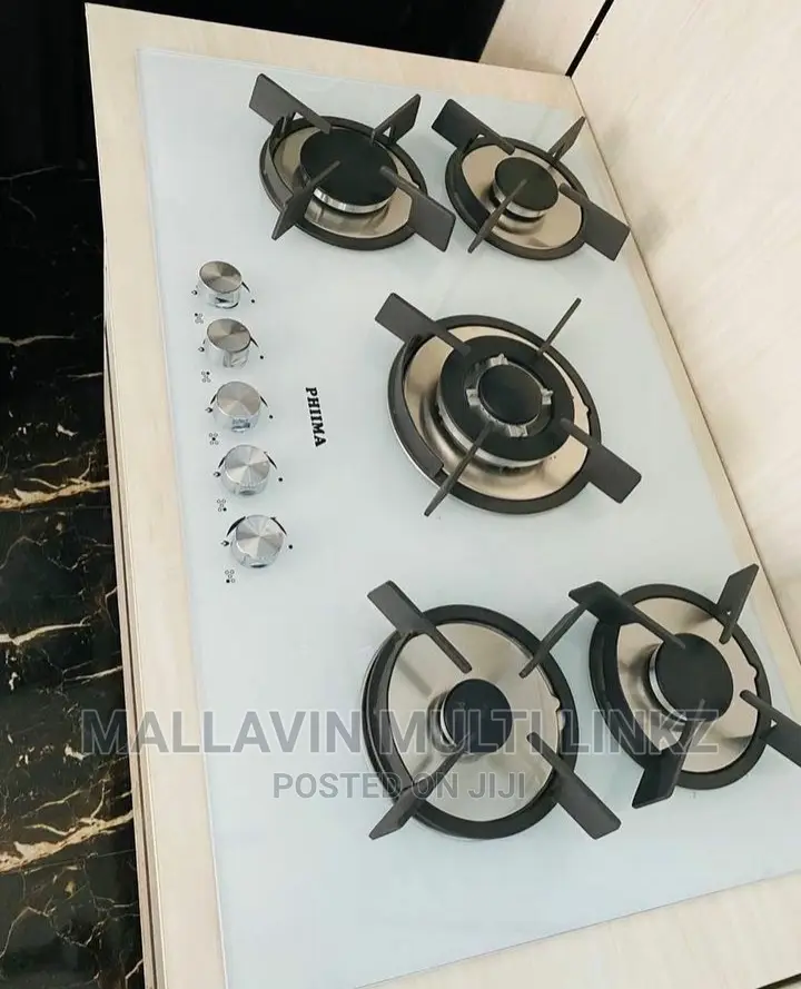 5 Burner White Table Top Gas Cooker