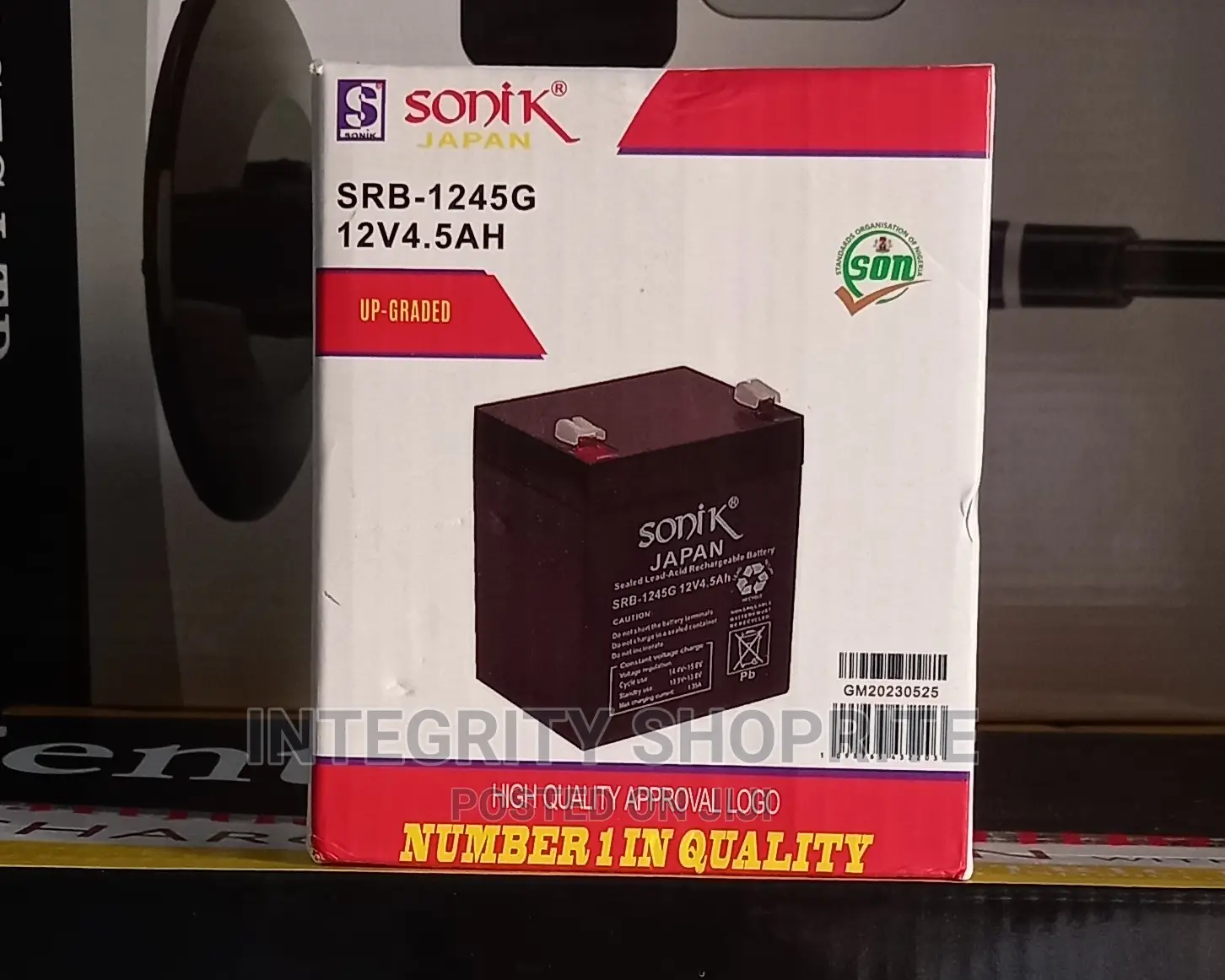 Sonik Replacement Battery- Pin 12v4•5