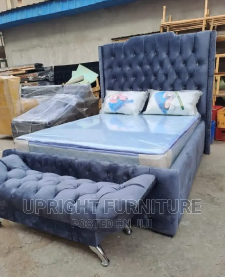 Royal Upholstery Bedframe 4 and Half by 6 With Footrest