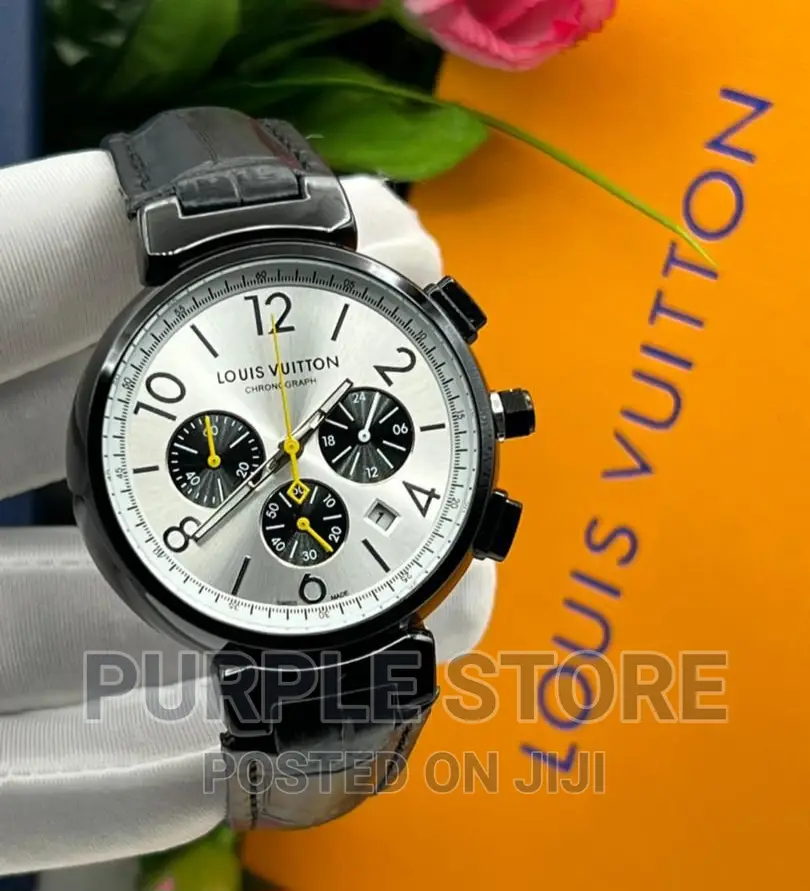Louis Vuitton Chronograph Leather Wristwatch