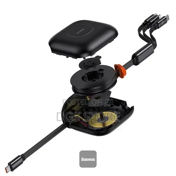 Baseus Traction Series Retractable 3in1 Fast Charging Cable