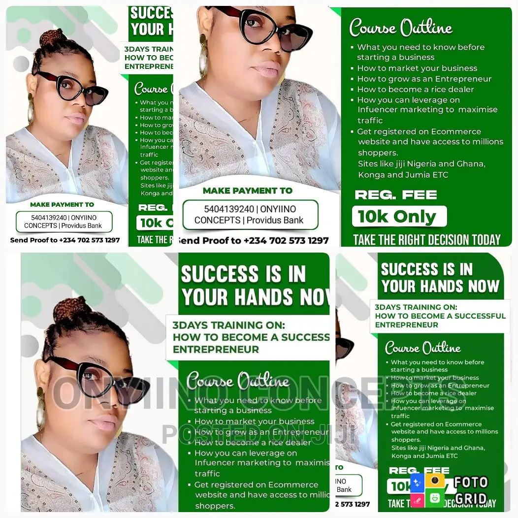 3days Training On: How To Become A Successful Entrepreneur